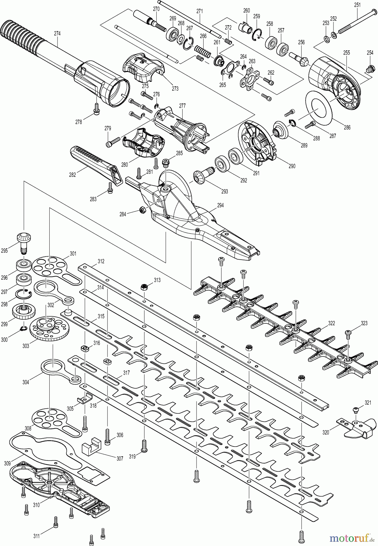  Dolmar Heckenscheren Benzin MH2464DF 6  Scherblatt