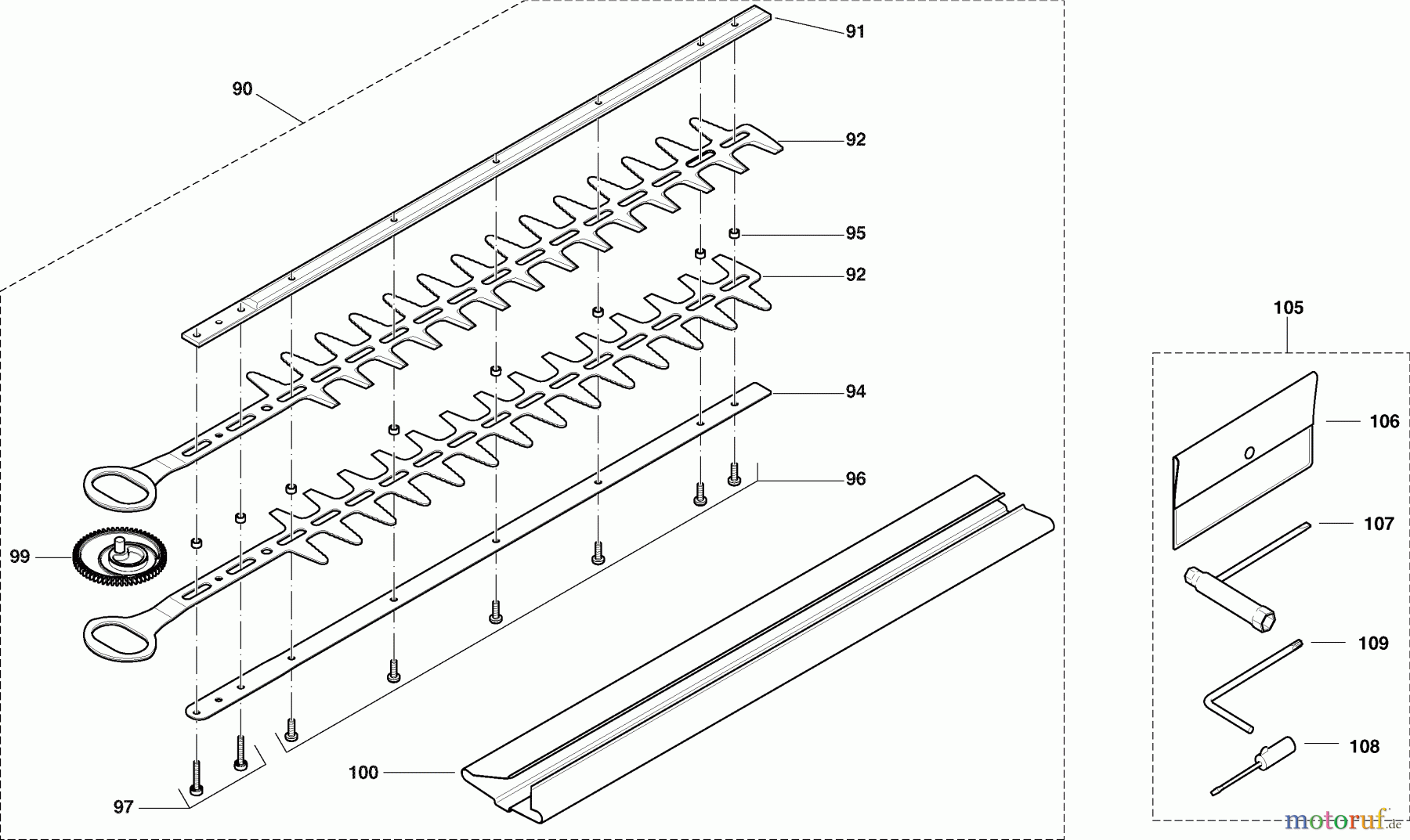  Dolmar Heckenscheren Benzin HT-245 9  Scherblatt