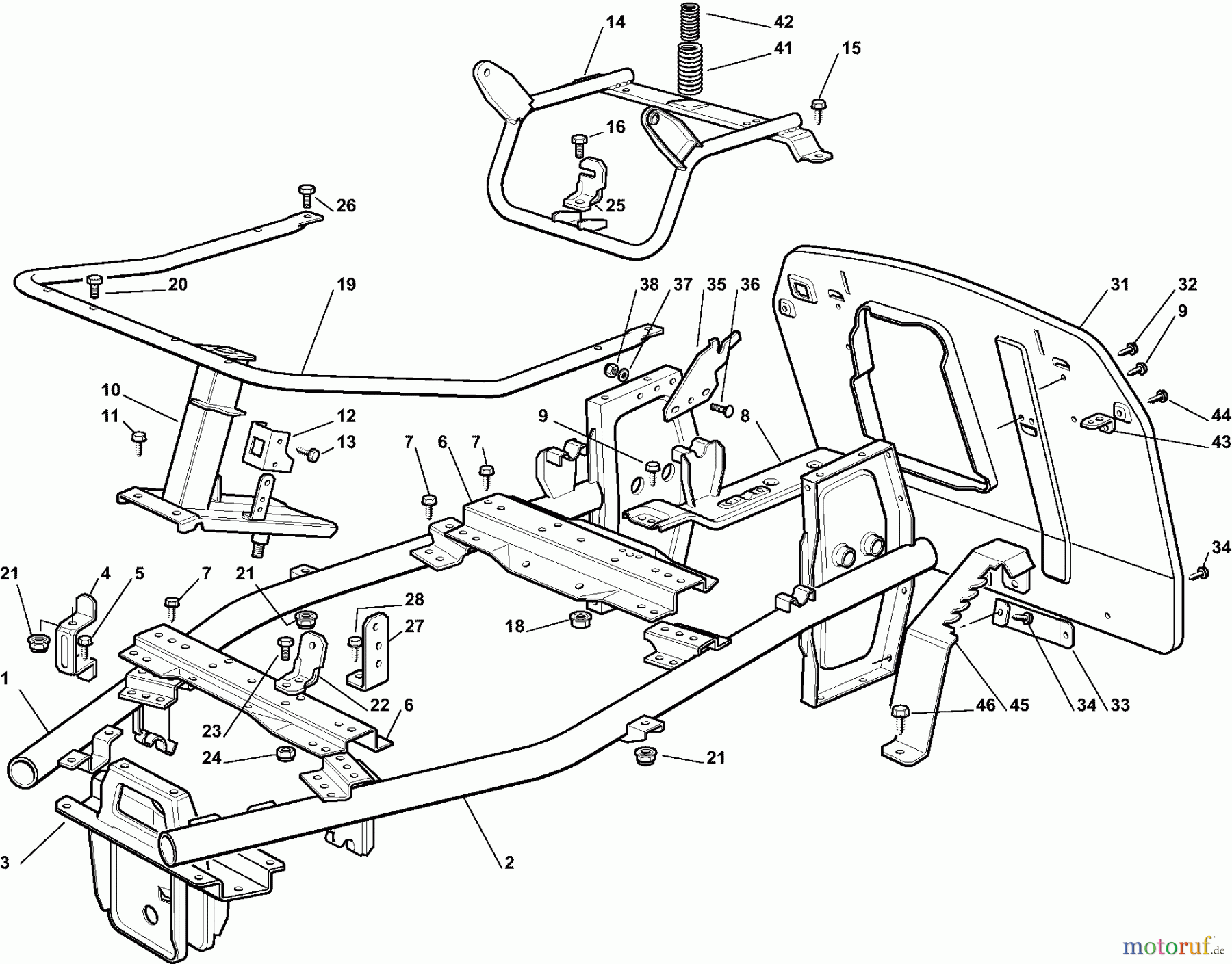 Dolmar Rasentraktoren RM-63.7 RM-63.7 (2007) 1 RAHMENSATZ