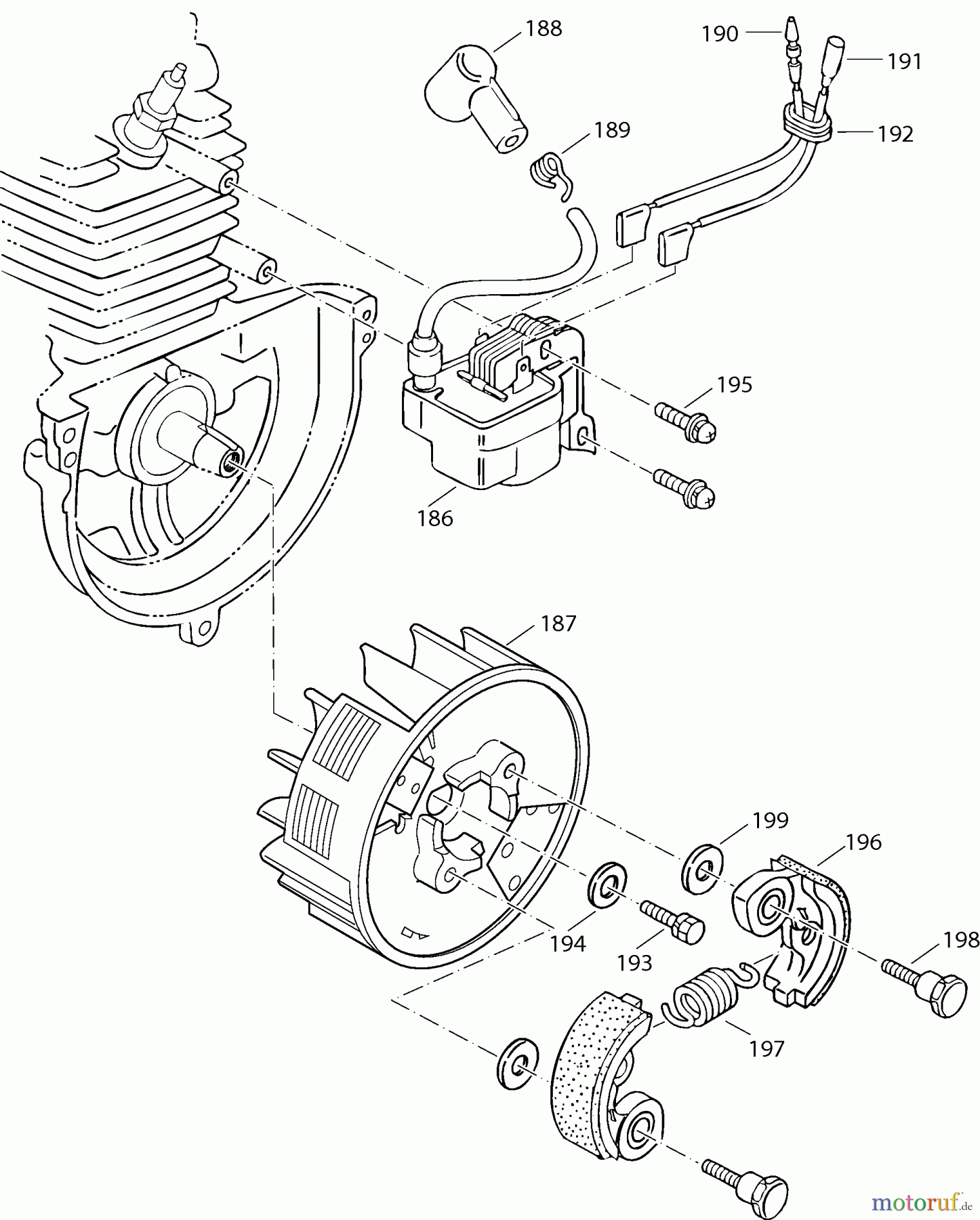 Dolmar Motorsensen & Trimmer Benzin 4-Takt MS-250.4 5 Zündung, Polrad, Kupplung
