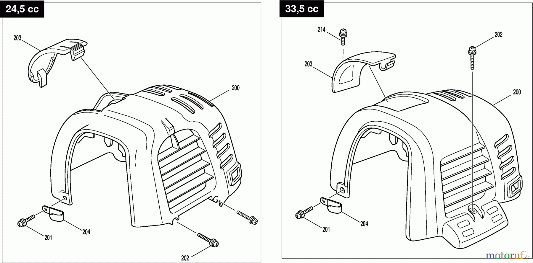  Dolmar Motorsensen & Trimmer Benzin 4-Takt MS-252.4 U 10  Abdeckhaube
