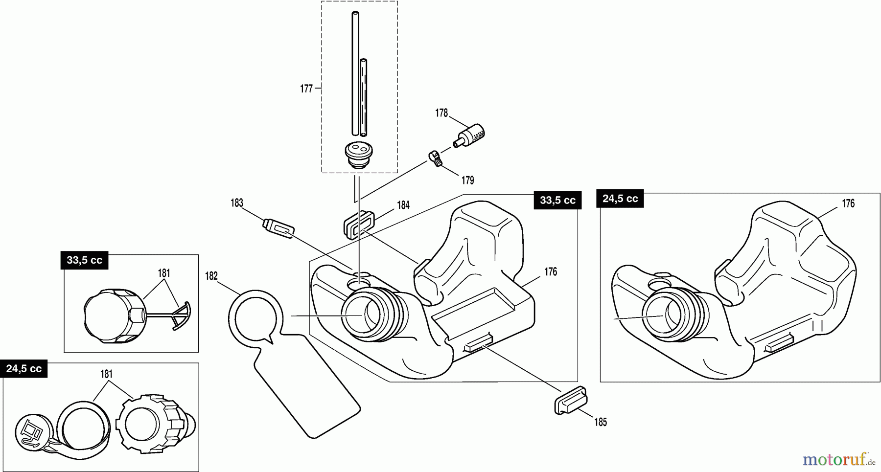  Dolmar Motorsensen & Trimmer Benzin 4-Takt MS-352.4 C 8  Kraftstofftank