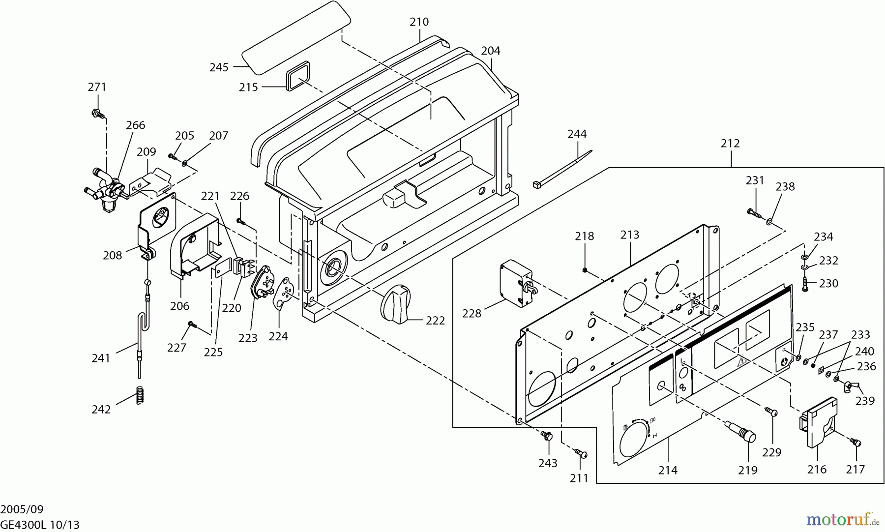 Dolmar Stromerzeuger GE-4300 L 10 Frontblende