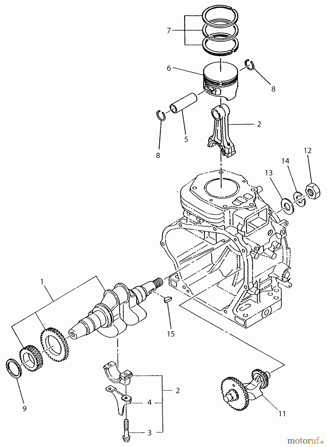  Dolmar Stromerzeuger GE-5800 (USA) 7  Kurbelwelle, Kolben