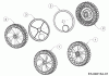 MTD Smart 53 MSPB 12A-A05D600 (2019) Listas de piezas de repuesto y dibujos Wheels