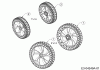 MTD Smart 53 MB 11A-A05B600 (2019) Listas de piezas de repuesto y dibujos Wheels