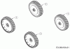 MTD Optima G 46 MB 11E-705B600 (2020) Listas de piezas de repuesto y dibujos Wheels