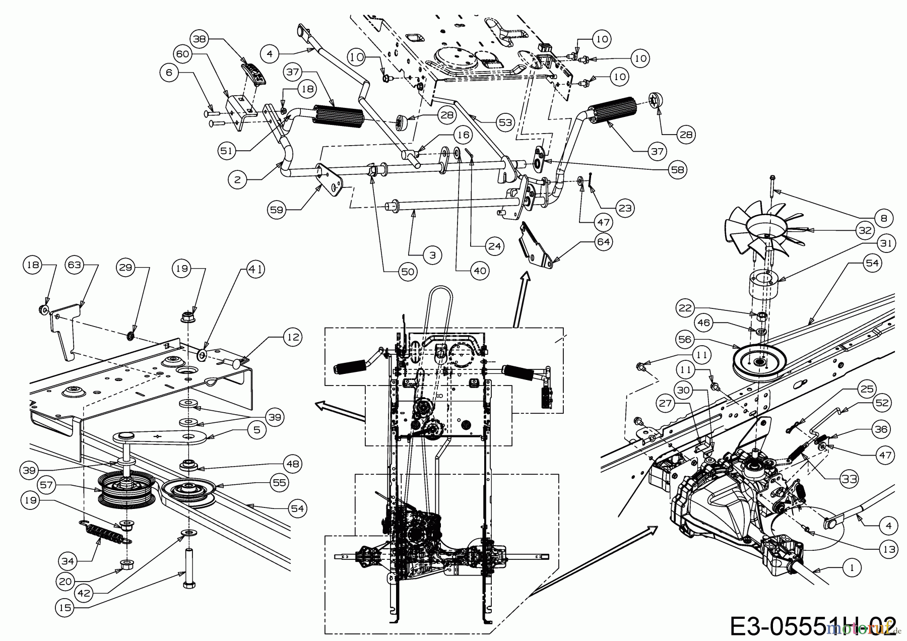  B Power Tracteurs de pelouse BT 145-92 AH 13IM71KE648  (2019) Boîte de vitesse hydrostatique, Courroie, Pedales