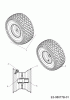 MTD 22/46 13AT77KT308 (2018) Listas de piezas de repuesto y dibujos Front wheels 15x6