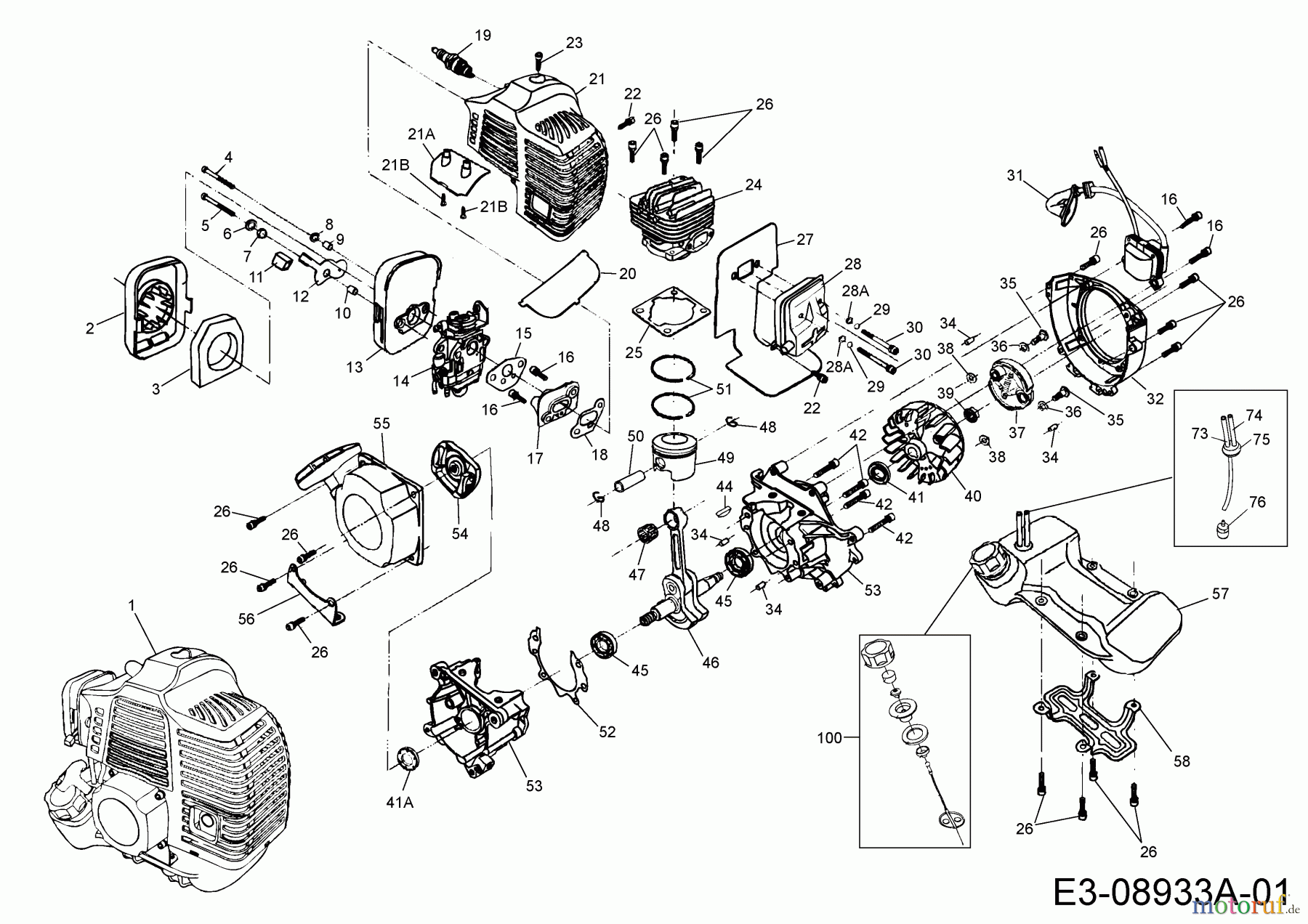  MTD Motorsensen Smart BC 43 41ATG0N-678  (2019) Motor