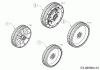 MTD Smart 46 SPBS 12B-TY5B600 (2018) Spareparts Wheels