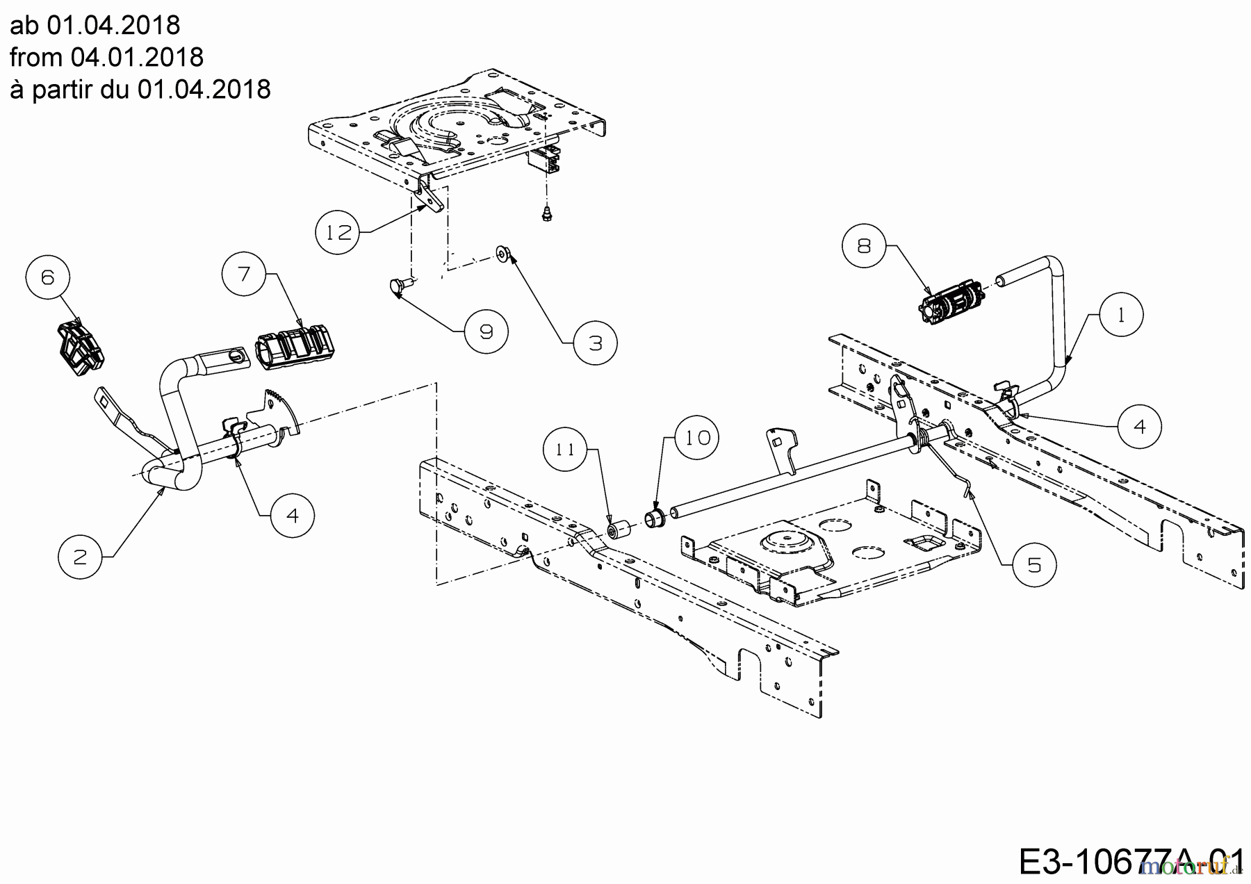  Greenbase Tracteurs de pelouse V 162 C 13A8A1KF618 (2020) Pedales à partir du 01.04.2018