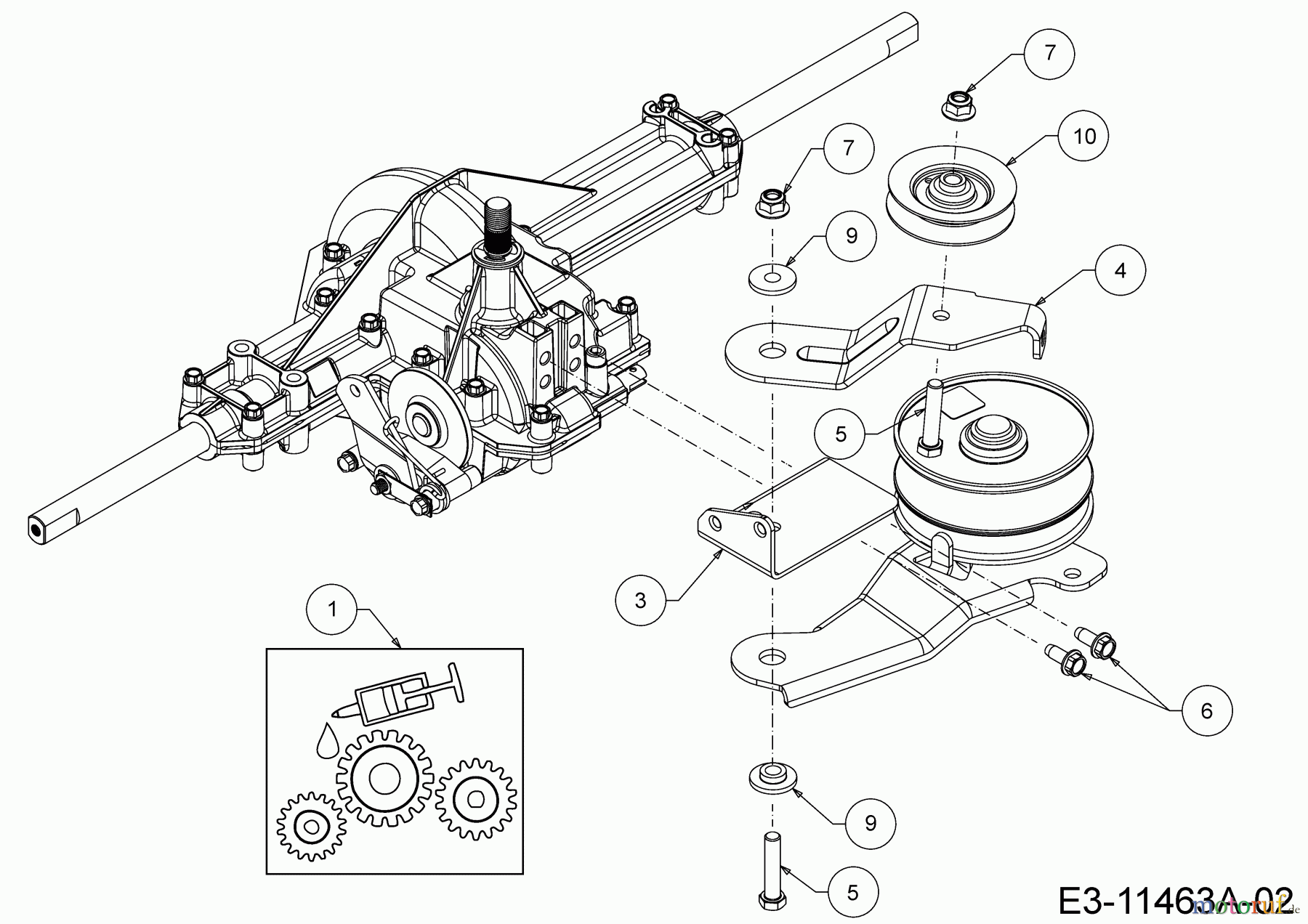  Cmi Tracteurs de pelouse 96-125 13HH765F620  (2019) Rouleau tendeur boîte de vitesse
