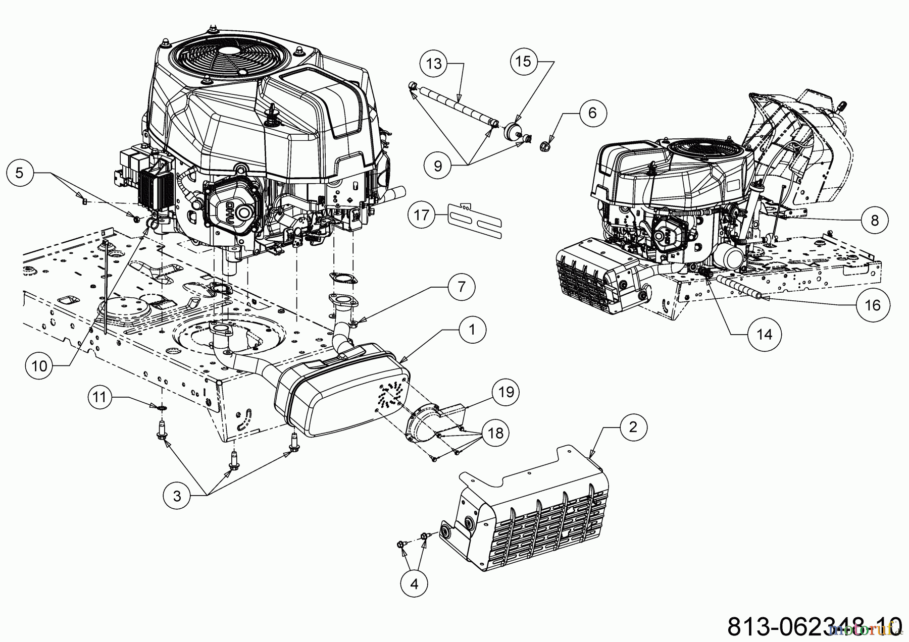  MTD Tracteurs de pelouse Optima LG 200 H 13BJ79KG678 (2022) Accessoires moteur
