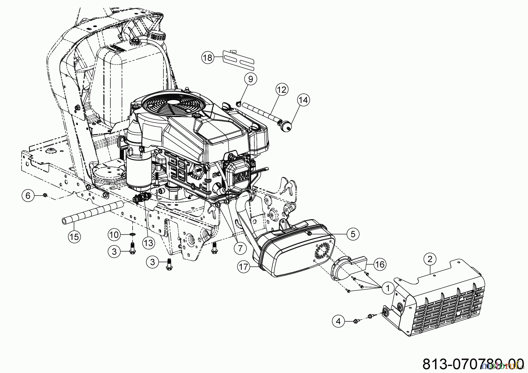  Tigara Tracteurs de pelouse TG 15 / 96 HEM 13BB79KF649 (2021) Accessoires moteur