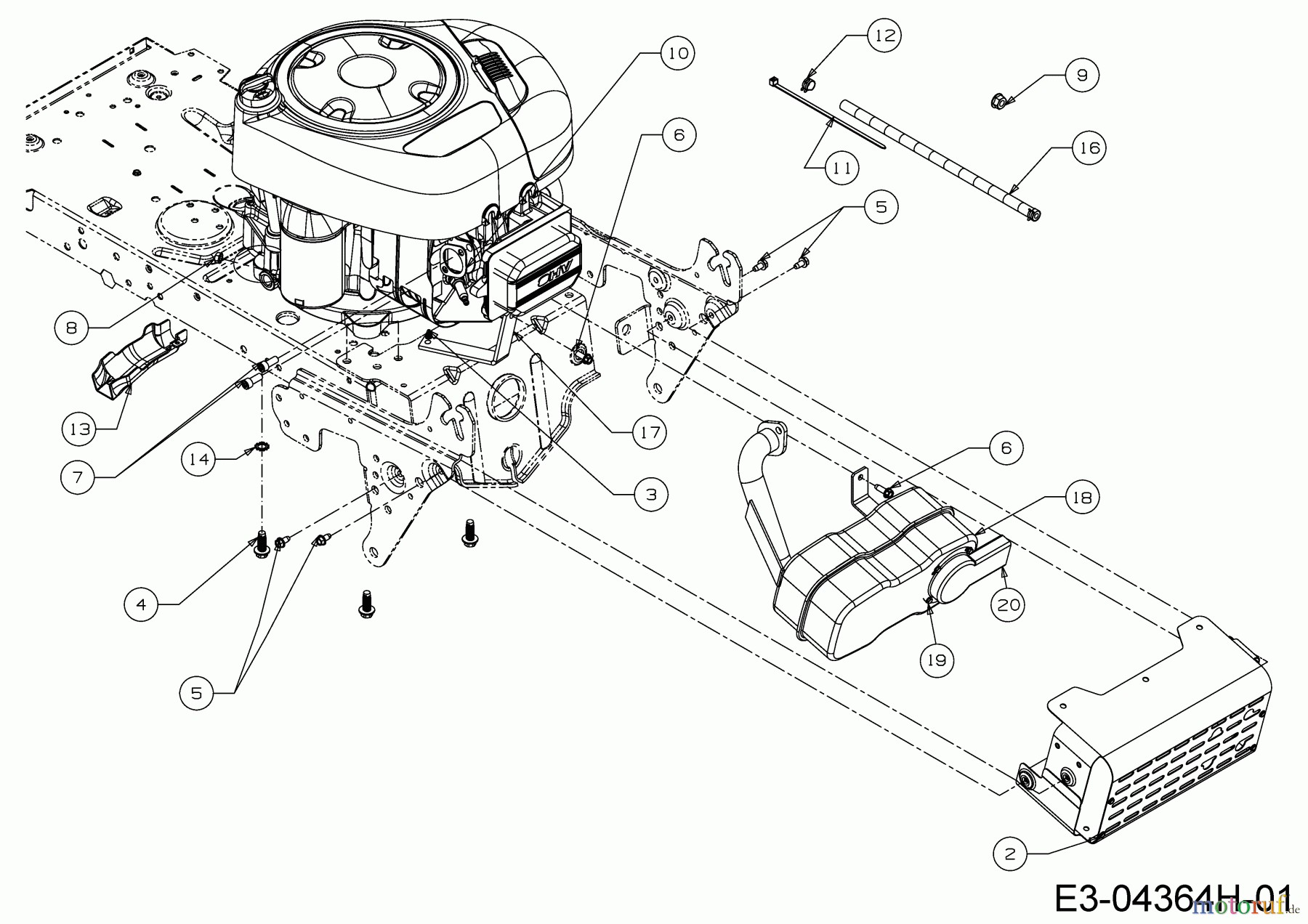  Bricolage Tracteurs de pelouse INV A13096 LB 13BH76SF648 (2021) Accessoires moteur