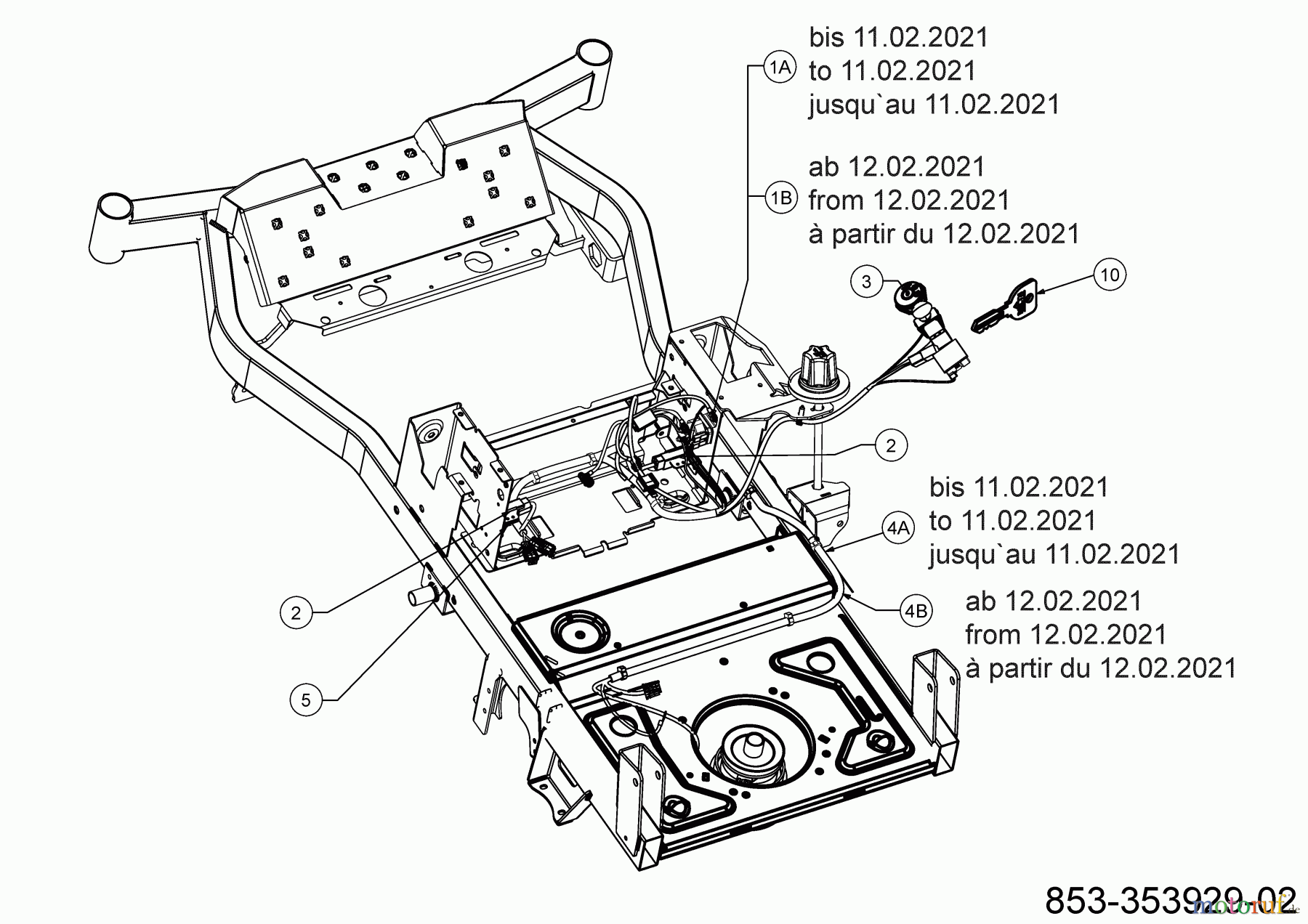  Cub Cadet Zero Turn XZ7 L122 ULTIMA 47AIAAA6603 (2021) Assortiment électrique