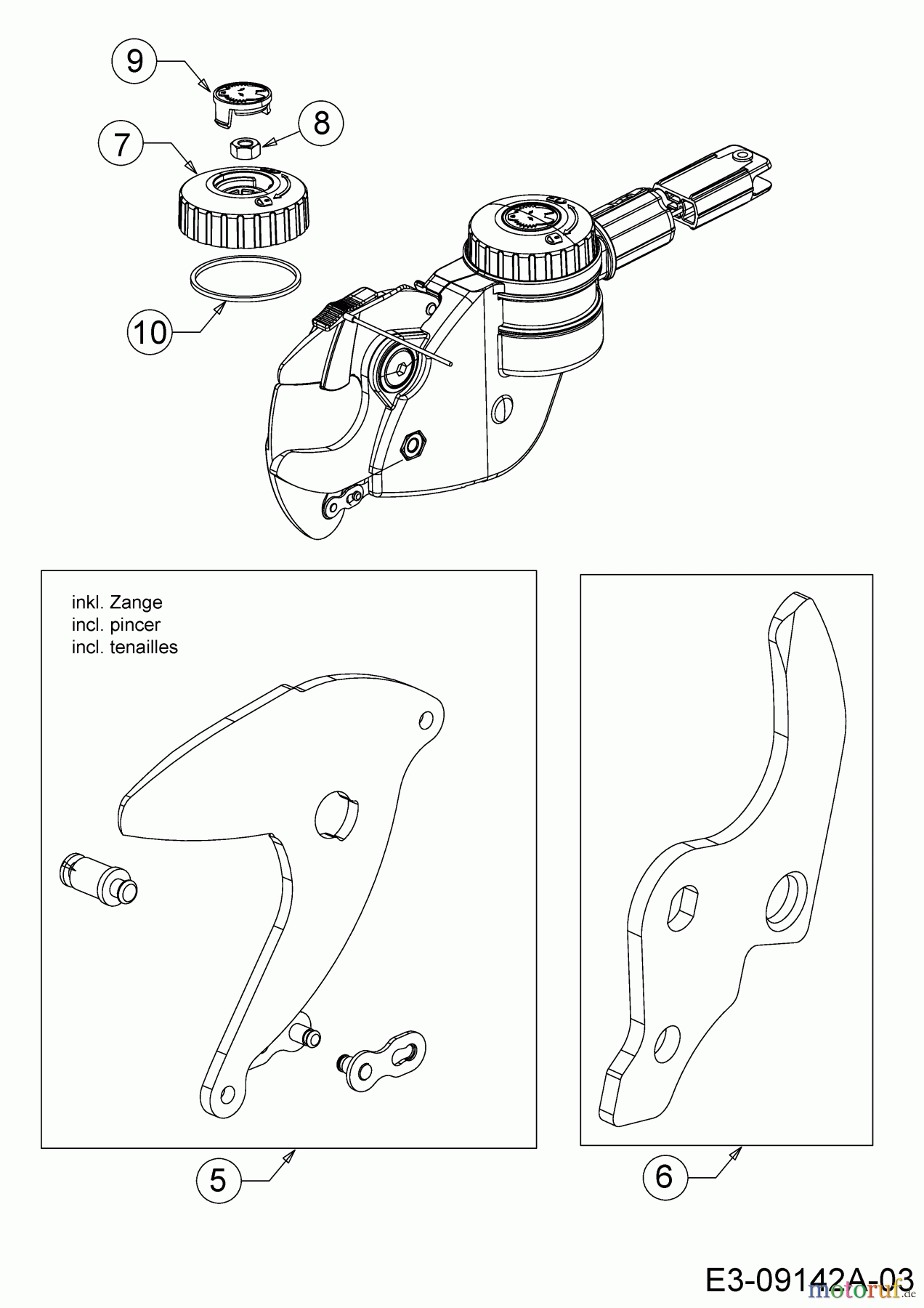  Wolf-Garten 72AMLA-1650 (2022) Volant à main, Kit remplacement paire de ciseaux