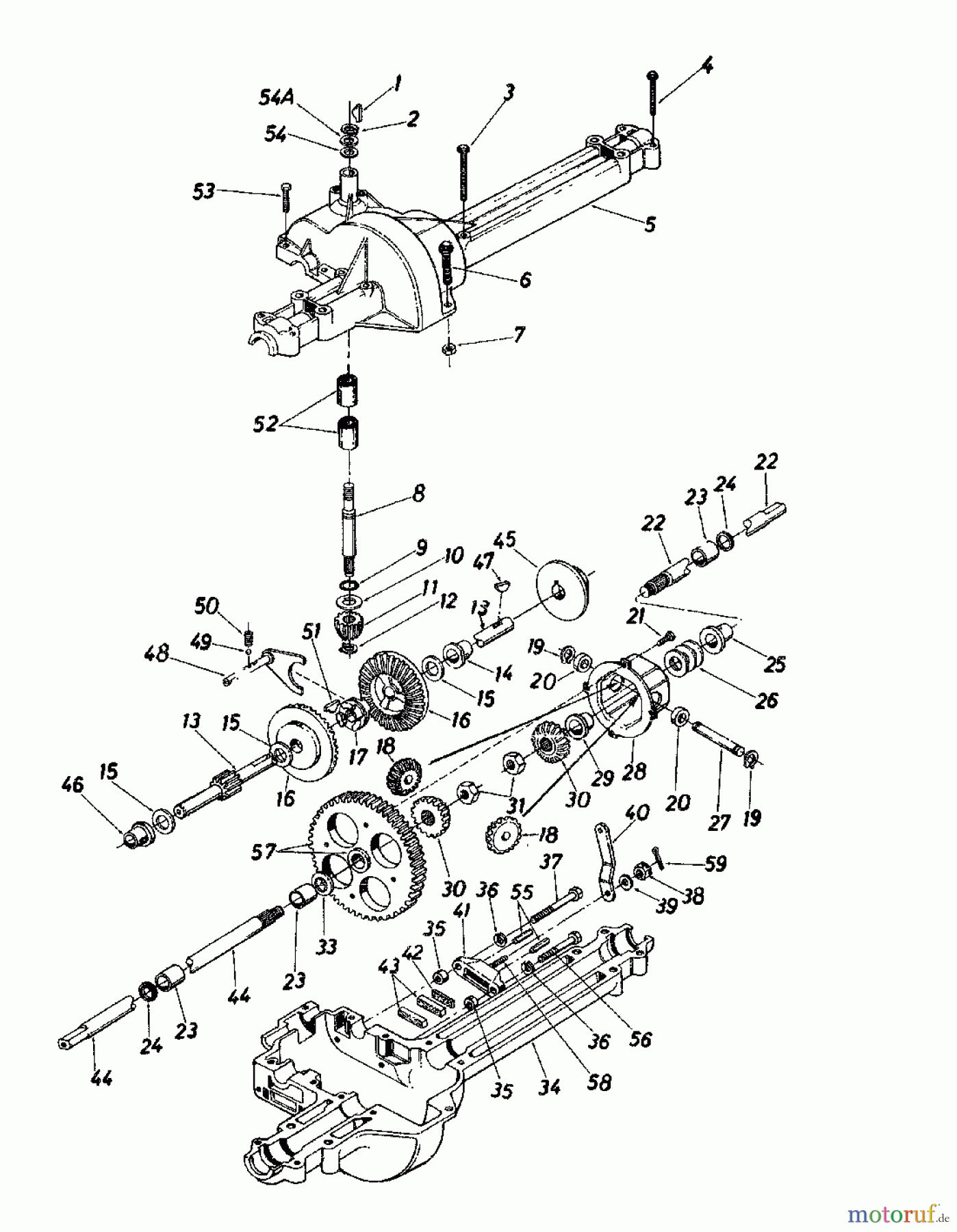  Columbia Rasentraktoren 110/960 N 135-6371  (1985) Getriebe