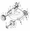 MTD REX-COMBI 56 SSL 125-3680 (1985) Listas de piezas de repuesto y dibujos Height adjustment, Wheels