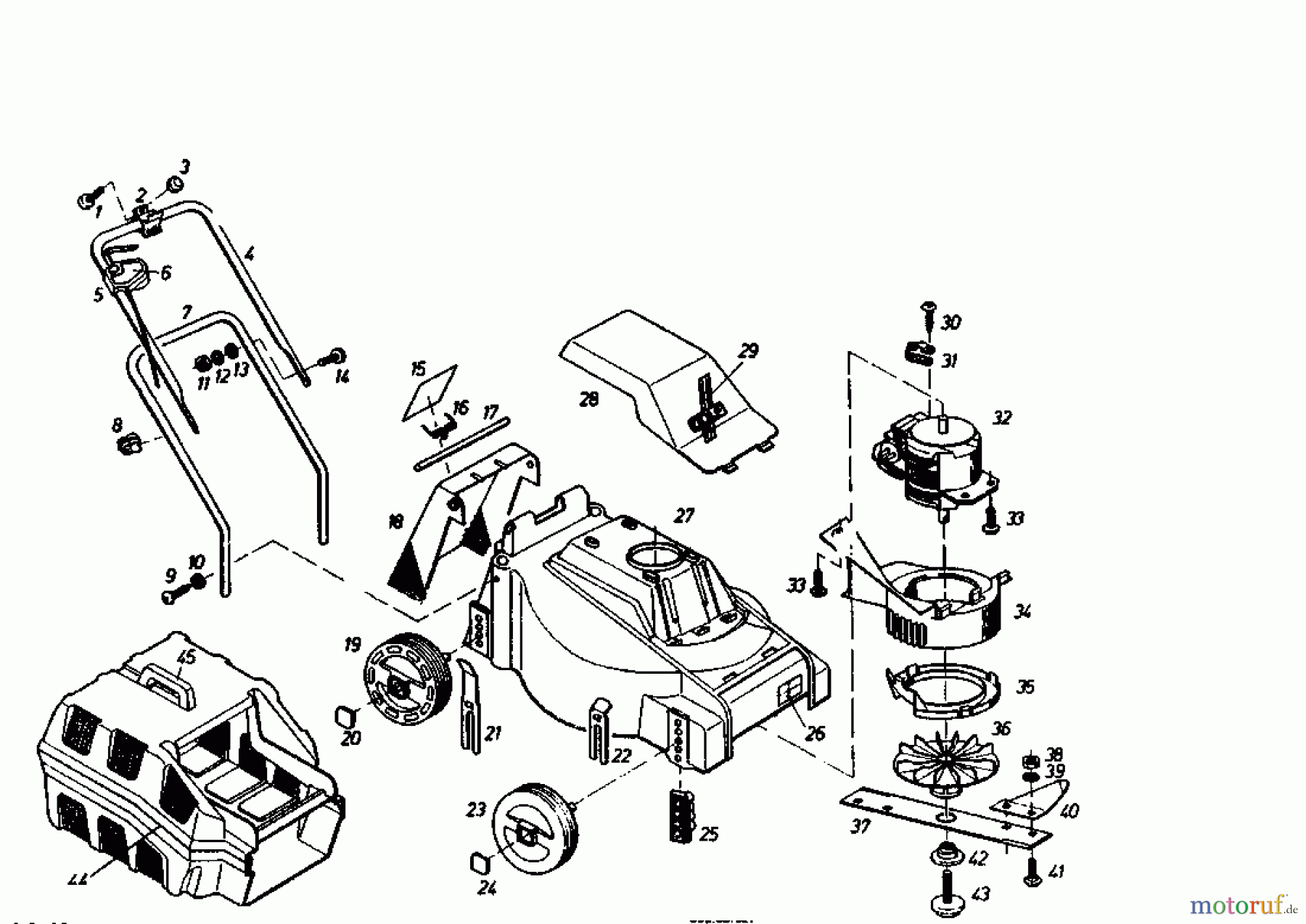  Golf Tondeuse électrique 140 HE 02889.01  (1985) Machine de base