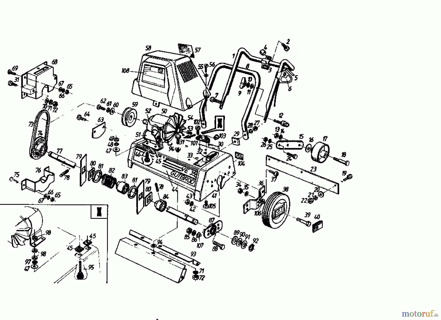  Gutbrod Scarificateur électrique VE 35 02645.09  (1985) Machine de base