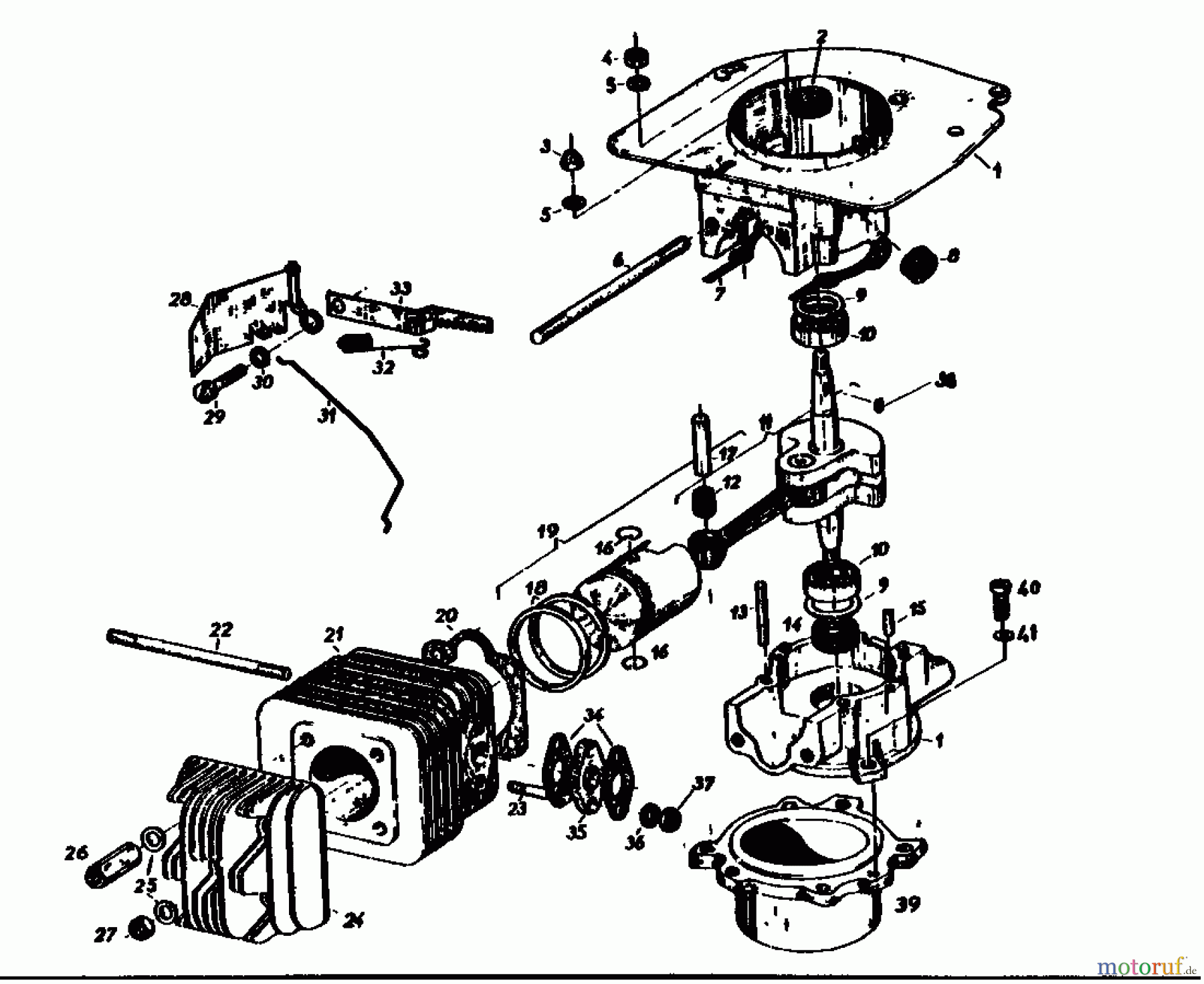 Gutbrod Motofaucheuse BM 100 4/BS 07507.01  (1985) Carter de cylindre, Cylindre