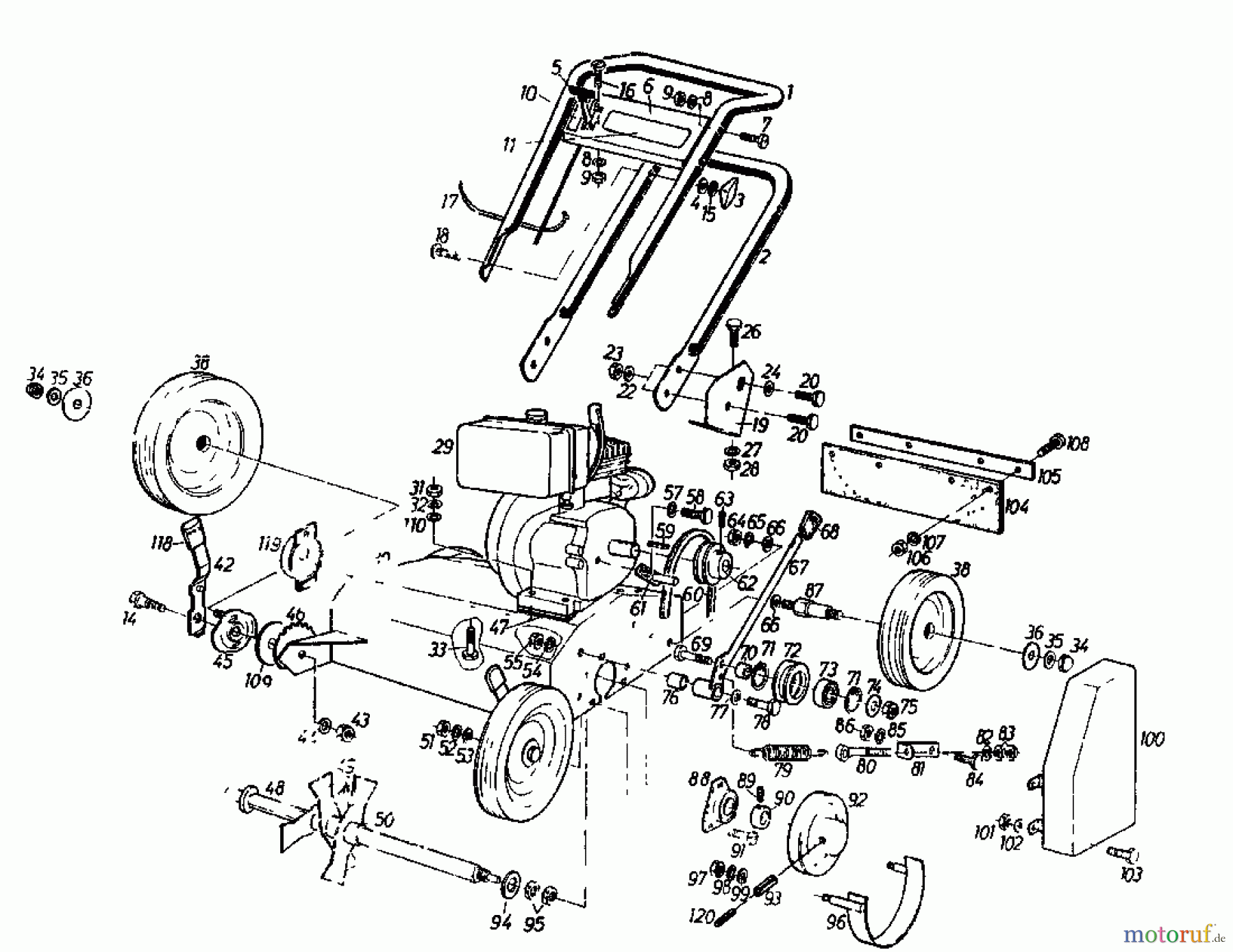  Gutbrod Scarificateur thermique VS 50 A 00053.01  (1985) Machine de base