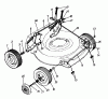 MTD REX-COMBI 51 SSL 126-3580 (1986) Listas de piezas de repuesto y dibujos Height adjustment, Wheels