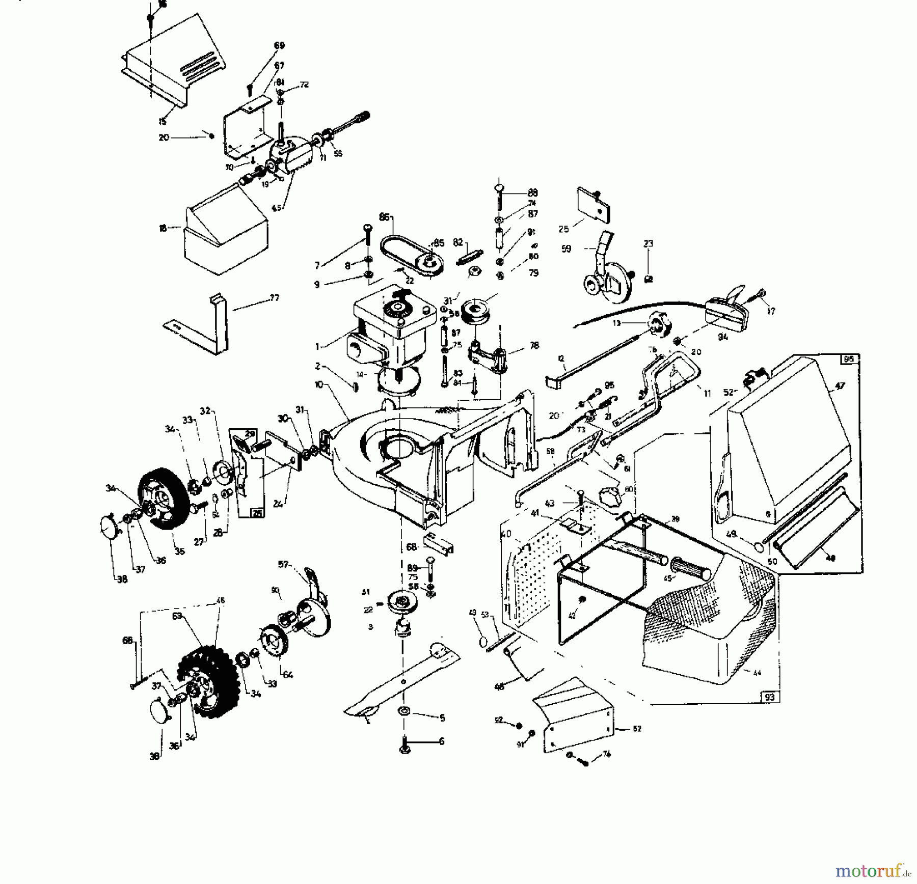  Rotaro Tondeuse thermique tractée ROTARO  55 S 186-0158  (1986) Machine de base