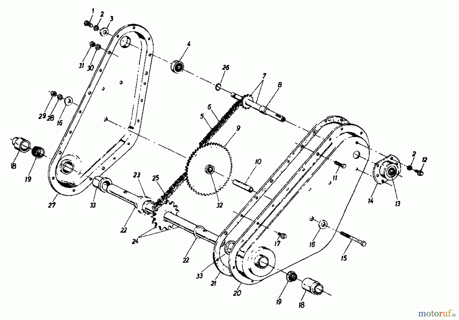  MTD Motobineuse Gartentiller 5 216-3200  (1986) Transmission de chaine