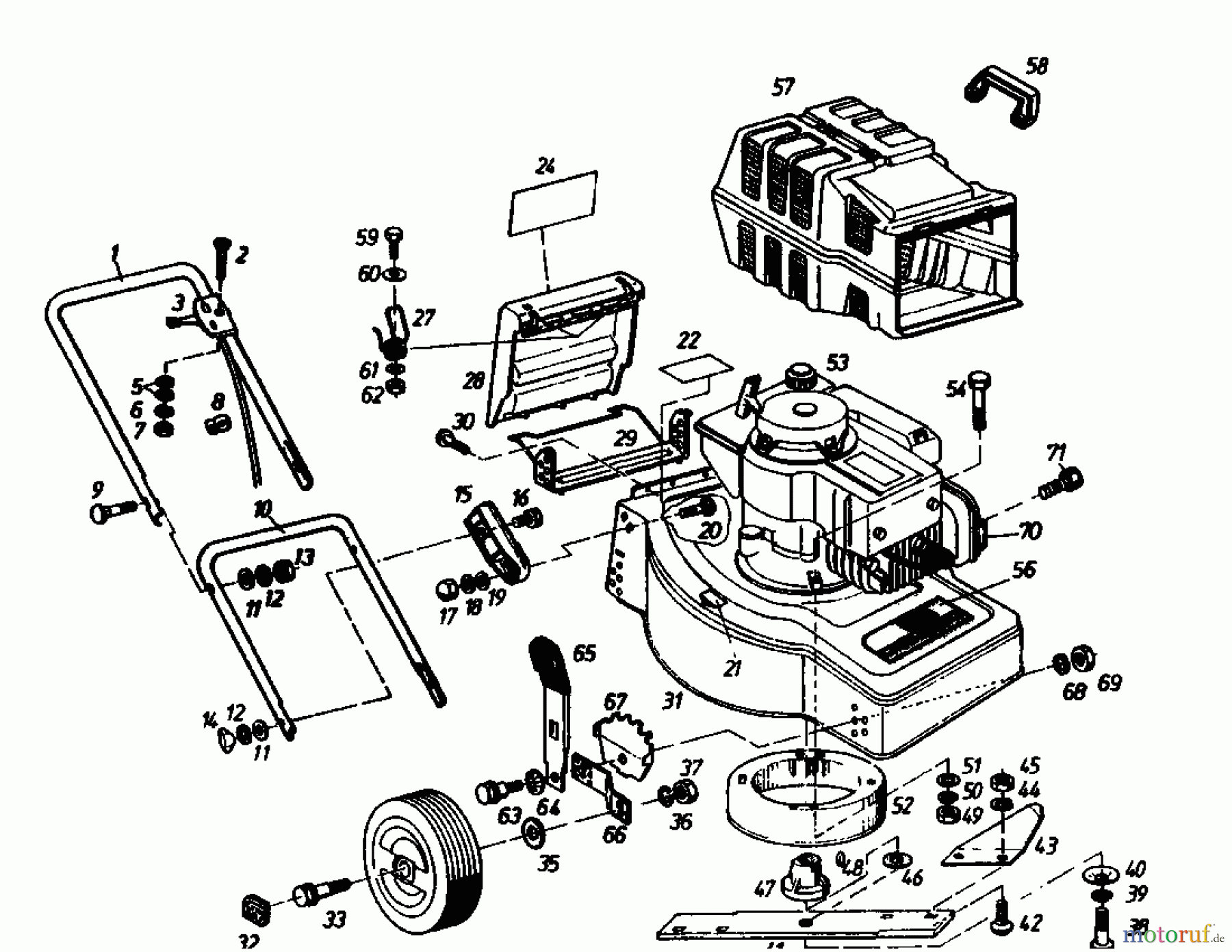  Golf Petrol mower 4 T 02891.02  (1986) Basic machine