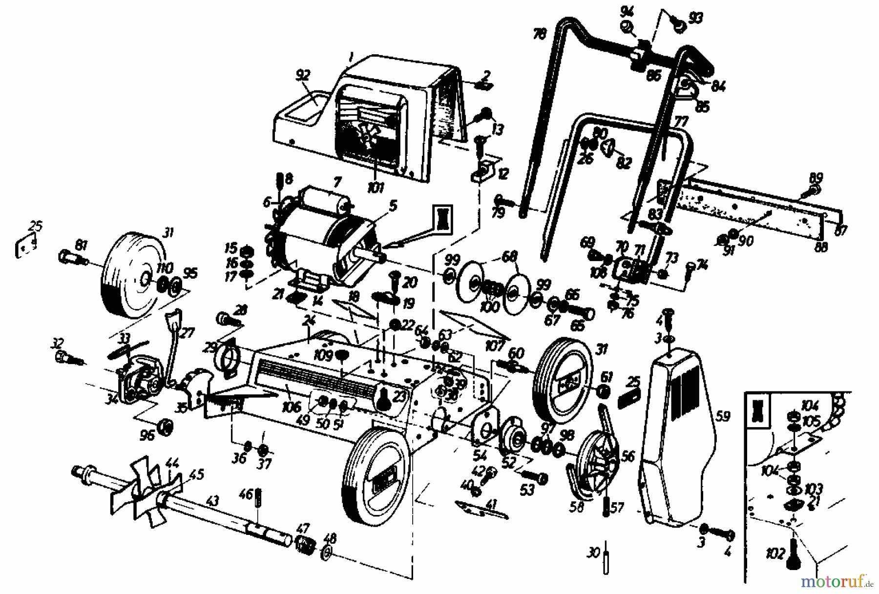  Gutbrod Scarificateur électrique VS 40 E 02699.06  (1986) Machine de base