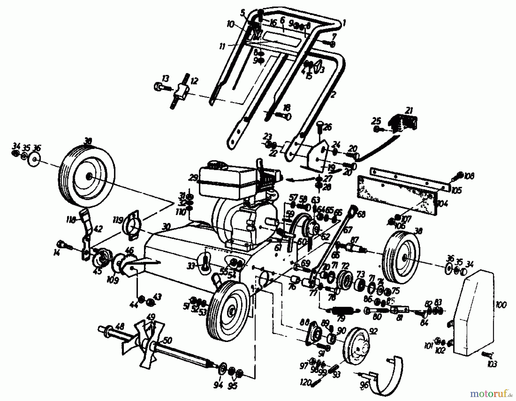  Gutbrod Scarificateur thermique VS 50 A 00053.01  (1986) Machine de base