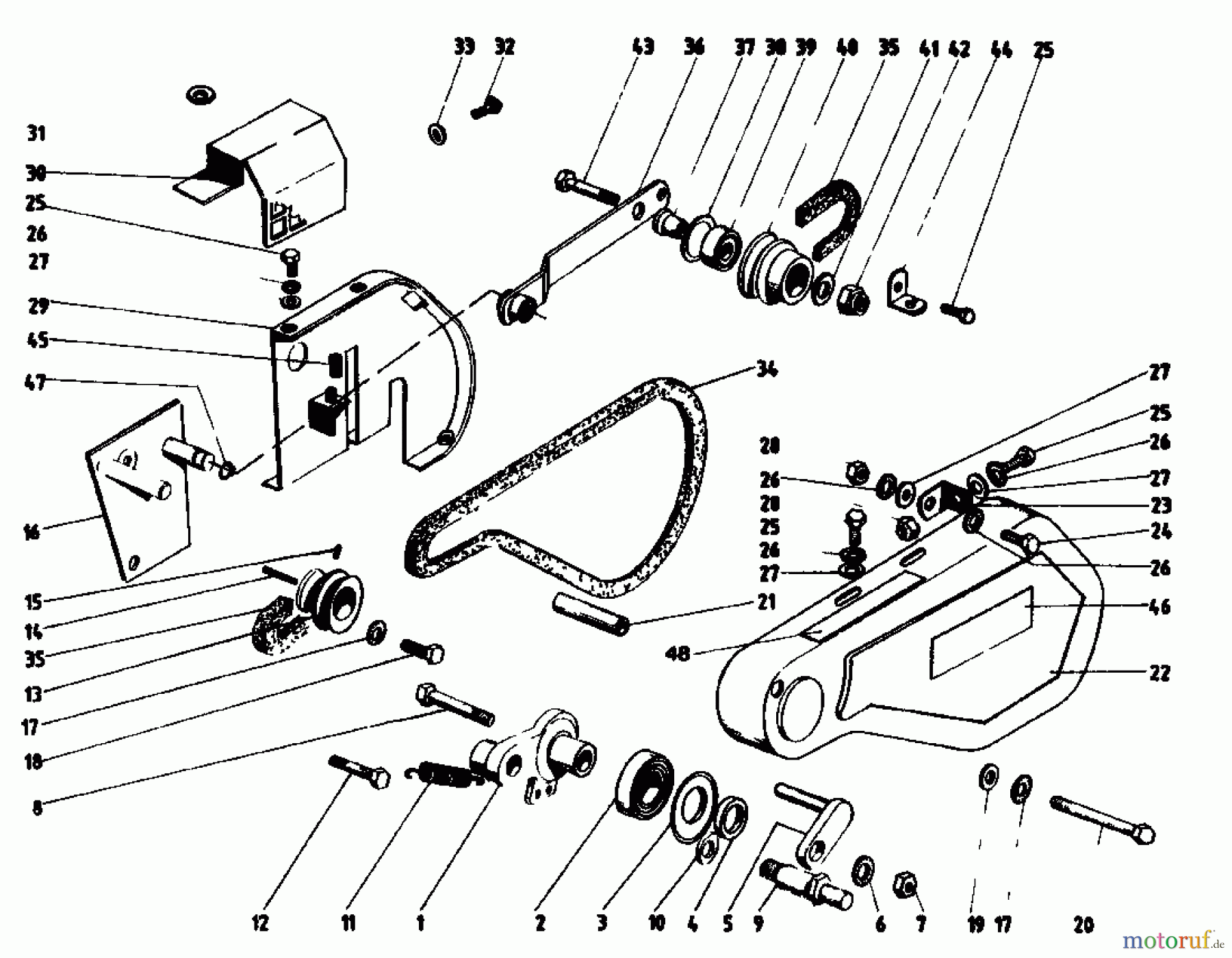  Gutbrod Motobineuse MB 60-52 07512.09  (1986) Entraînement de roulement