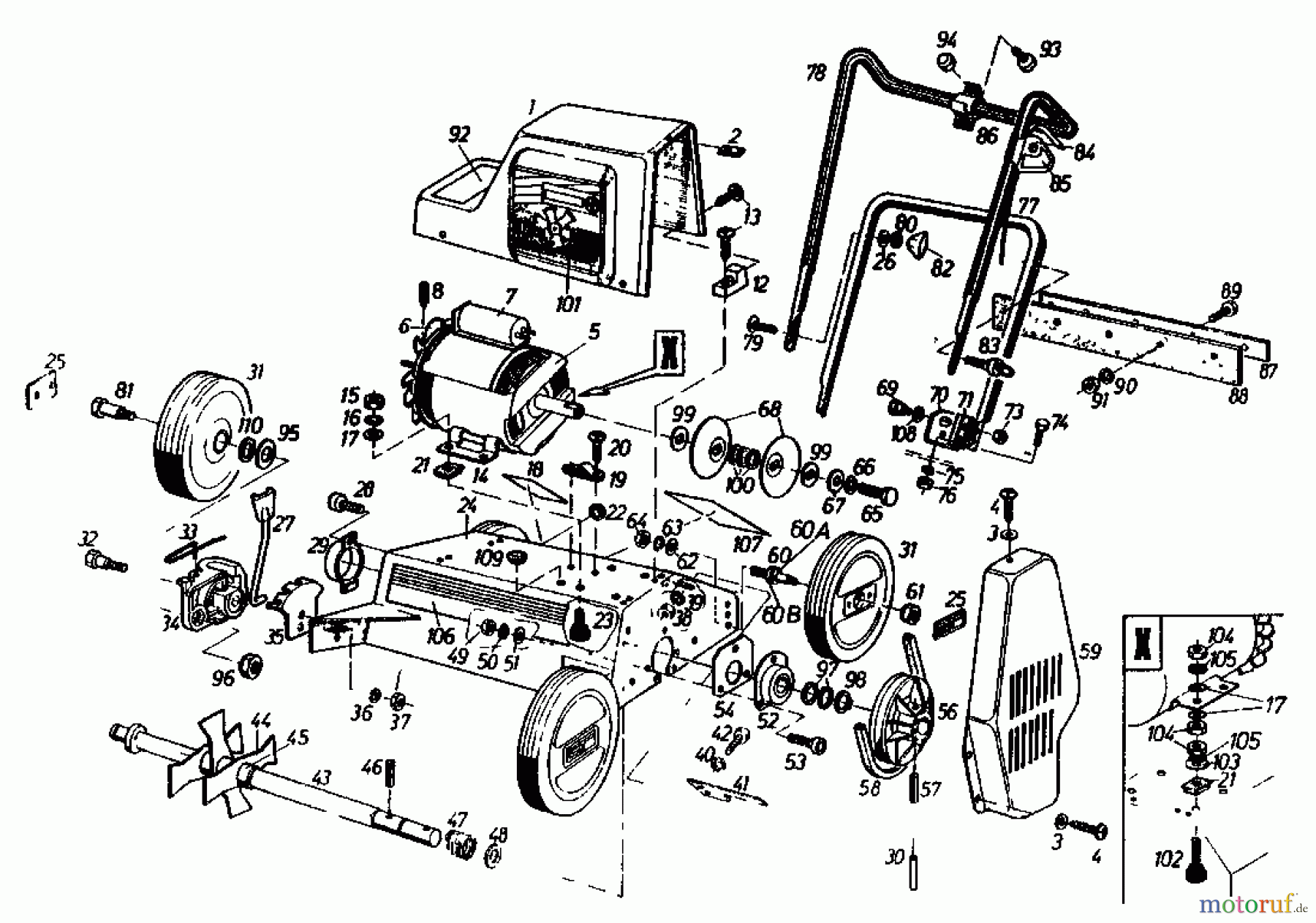  Gutbrod Scarificateur électrique VS 40 E 02699.06  (1987) Machine de base