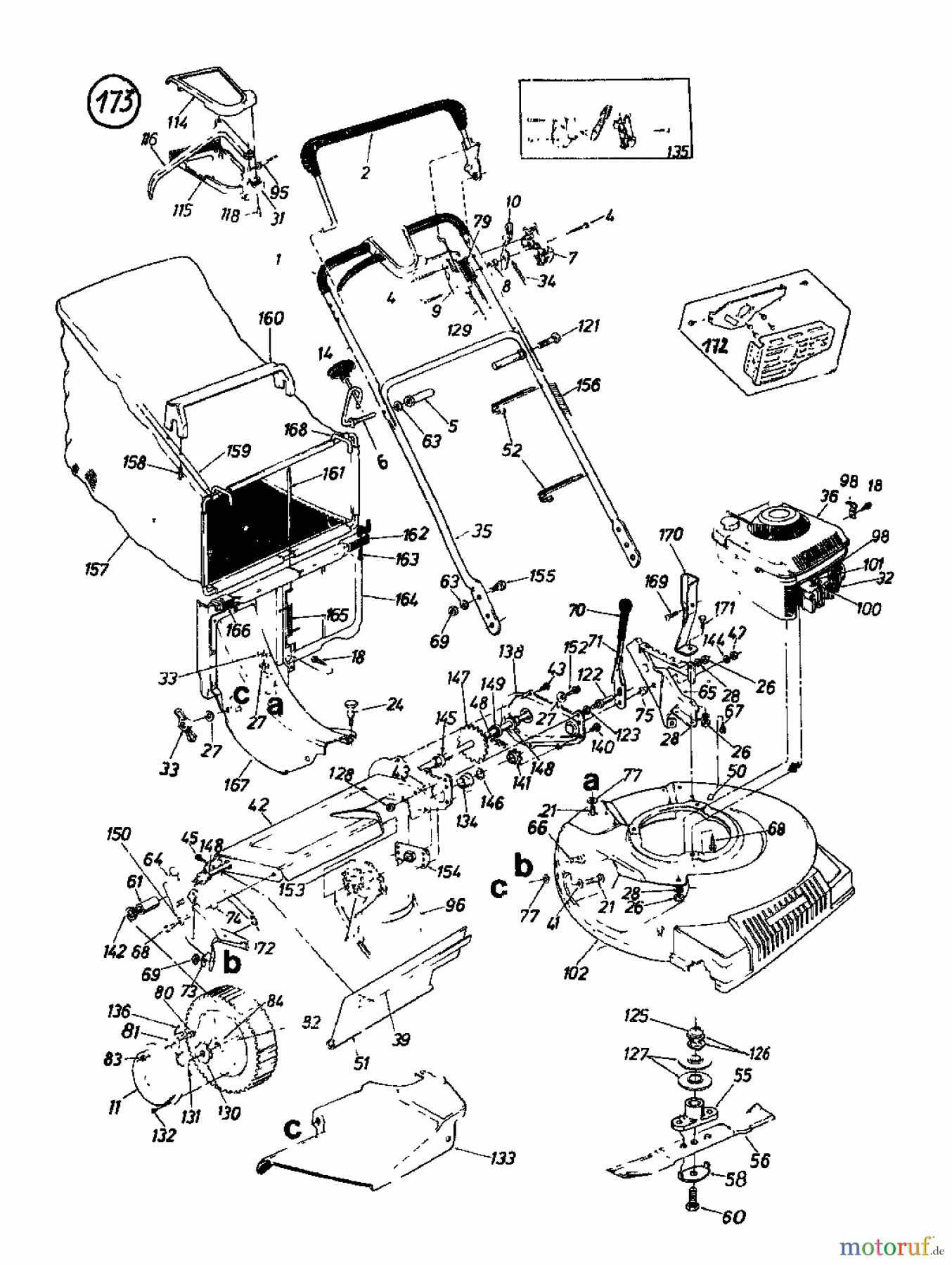  MTD Tondeuse thermique tractée VARIANT 53 S 128-8820  (1988) Machine de base