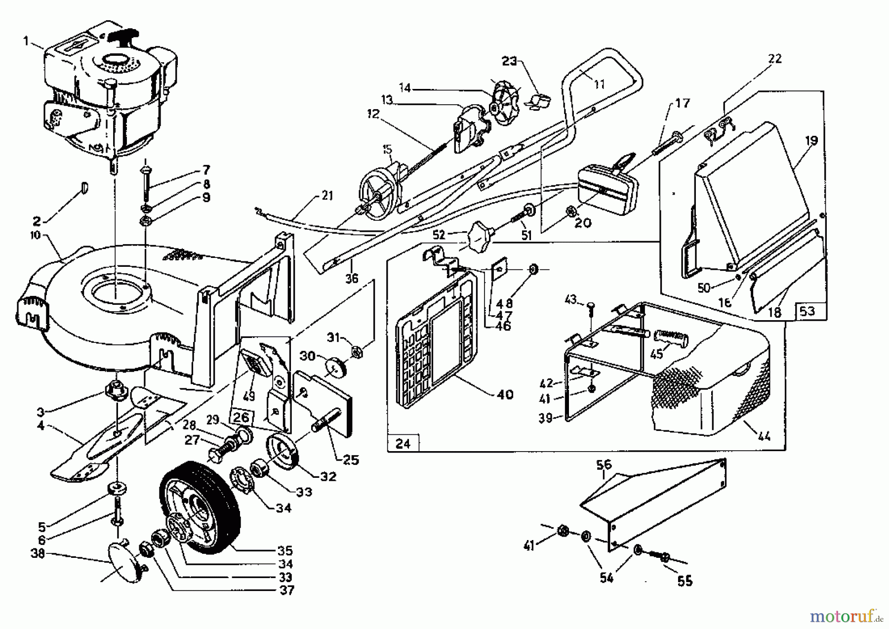  Rotaro Tondeuse thermique ROTARO  40 188-0138  (1988) Machine de base
