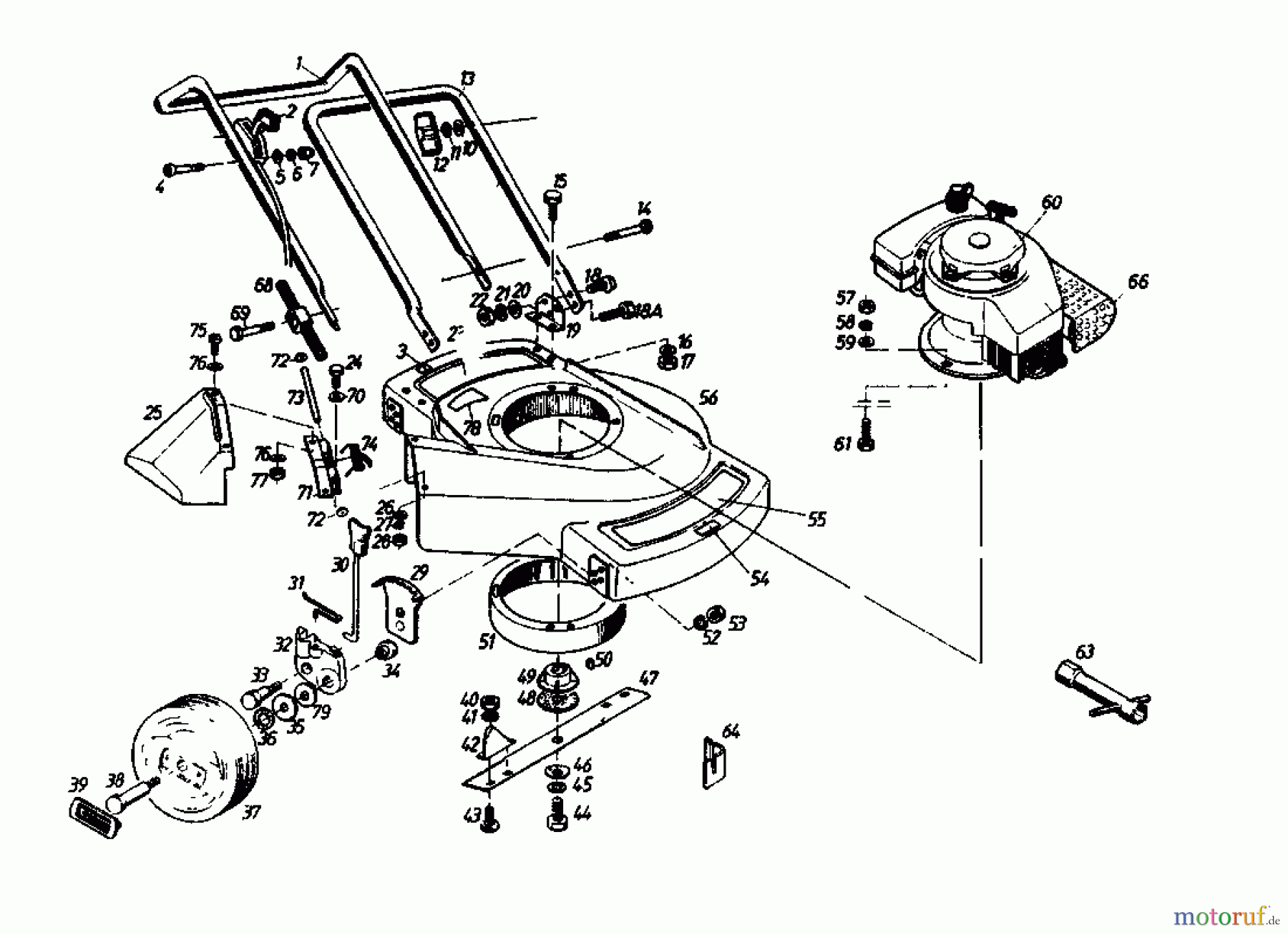  Gutbrod Tondeuse thermique 135 BL 2 T 02869.06  (1988) Machine de base