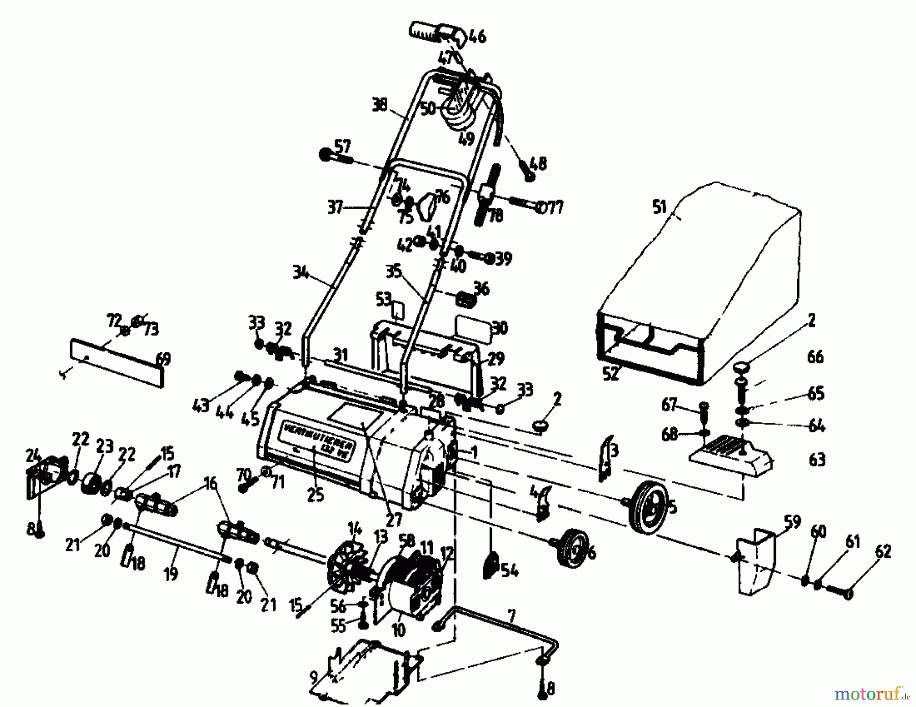  Golf Scarificateur électrique 132 VE 02846.01  (1988) Machine de base