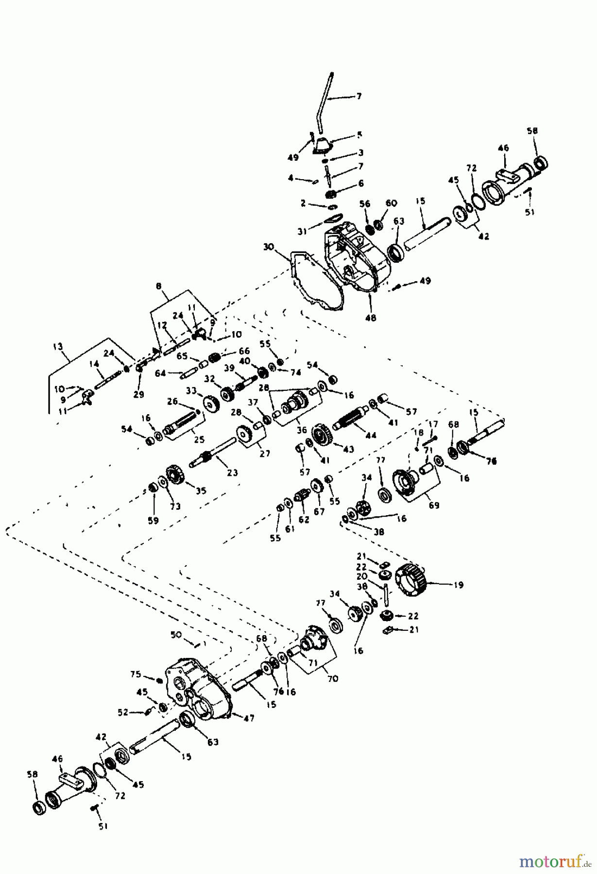  MTD Gartentraktoren SUPER 18 HA 149-8280  (1989) Getriebe