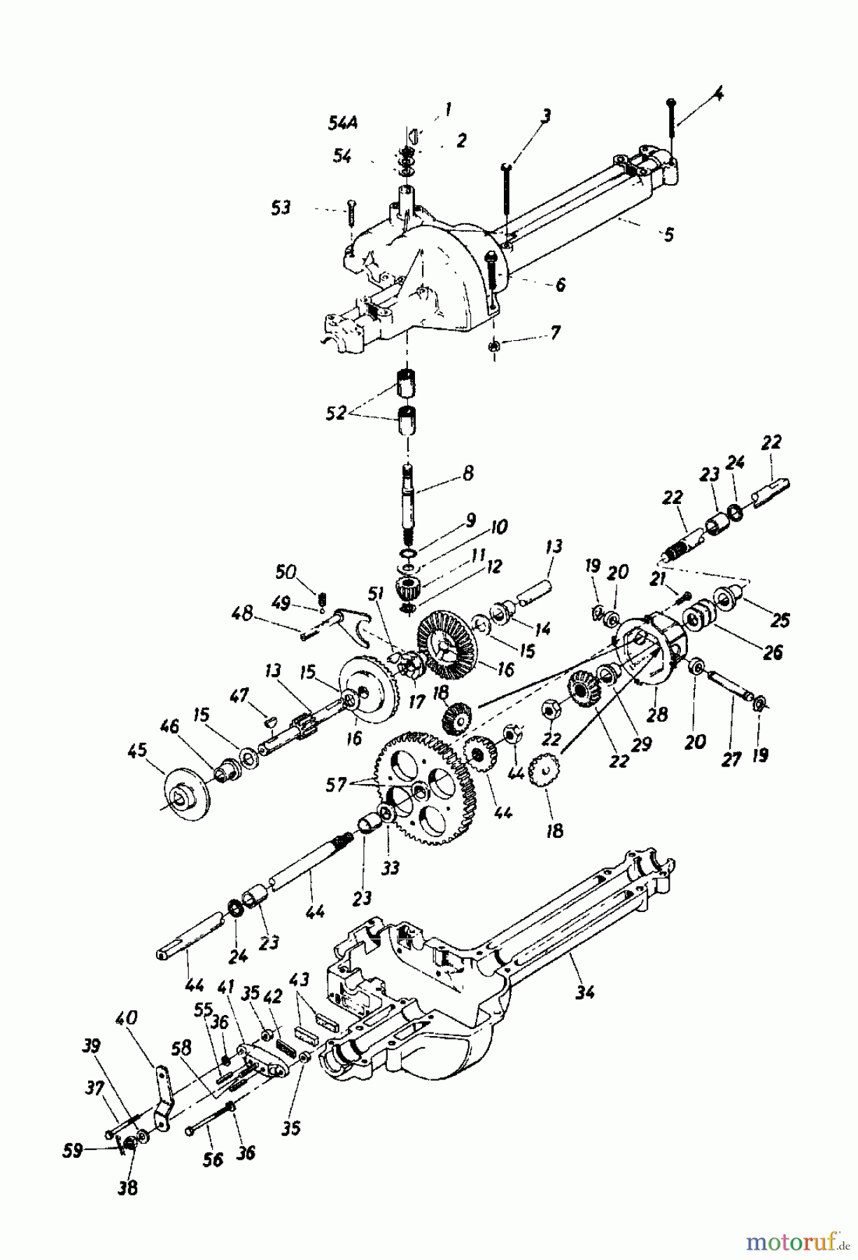  MTD Rasentraktoren 11/81 139-3420  (1989) Getriebe