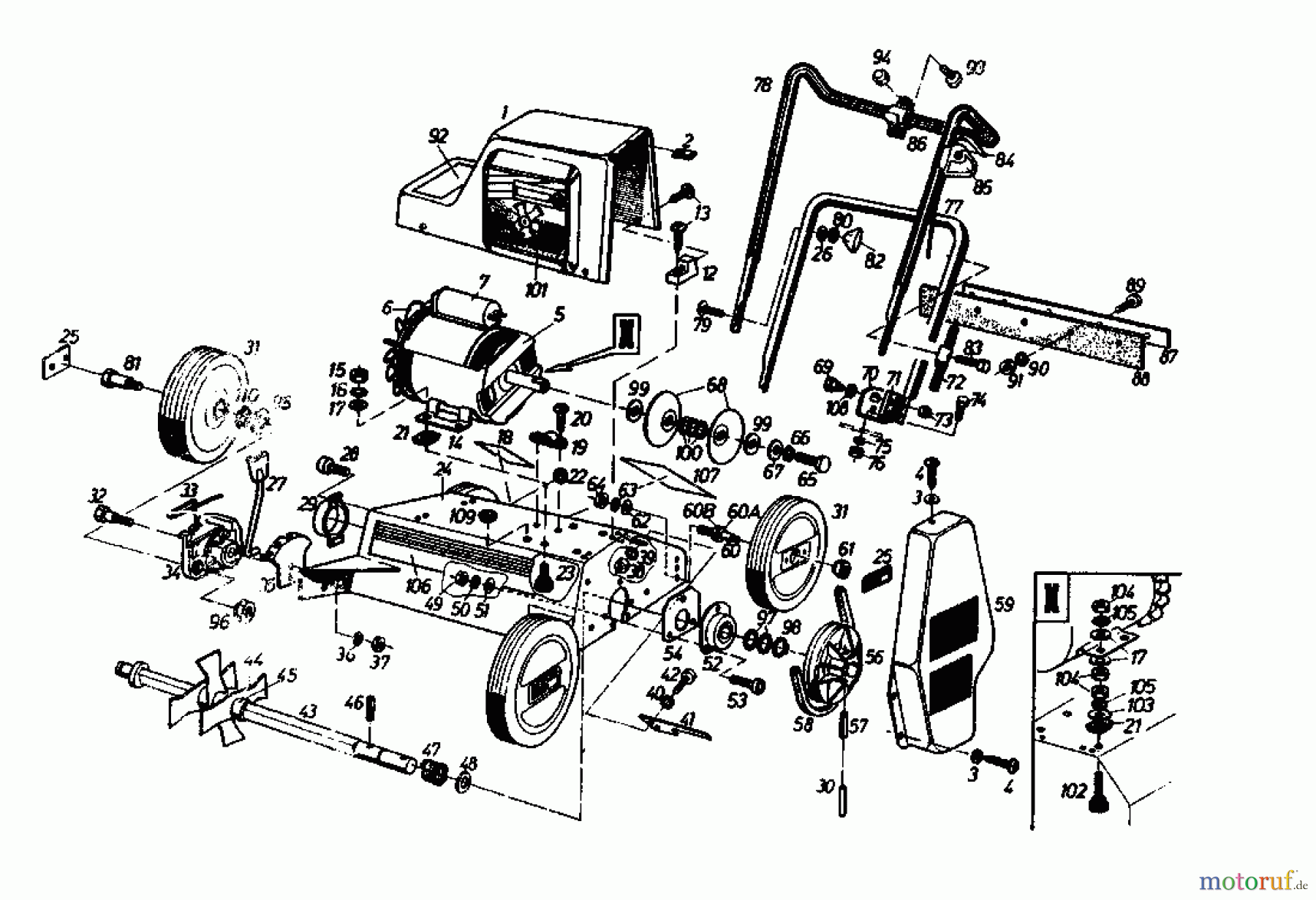  Gutbrod Scarificateur électrique VS 40 E 02966.06  (1988) Machine de base
