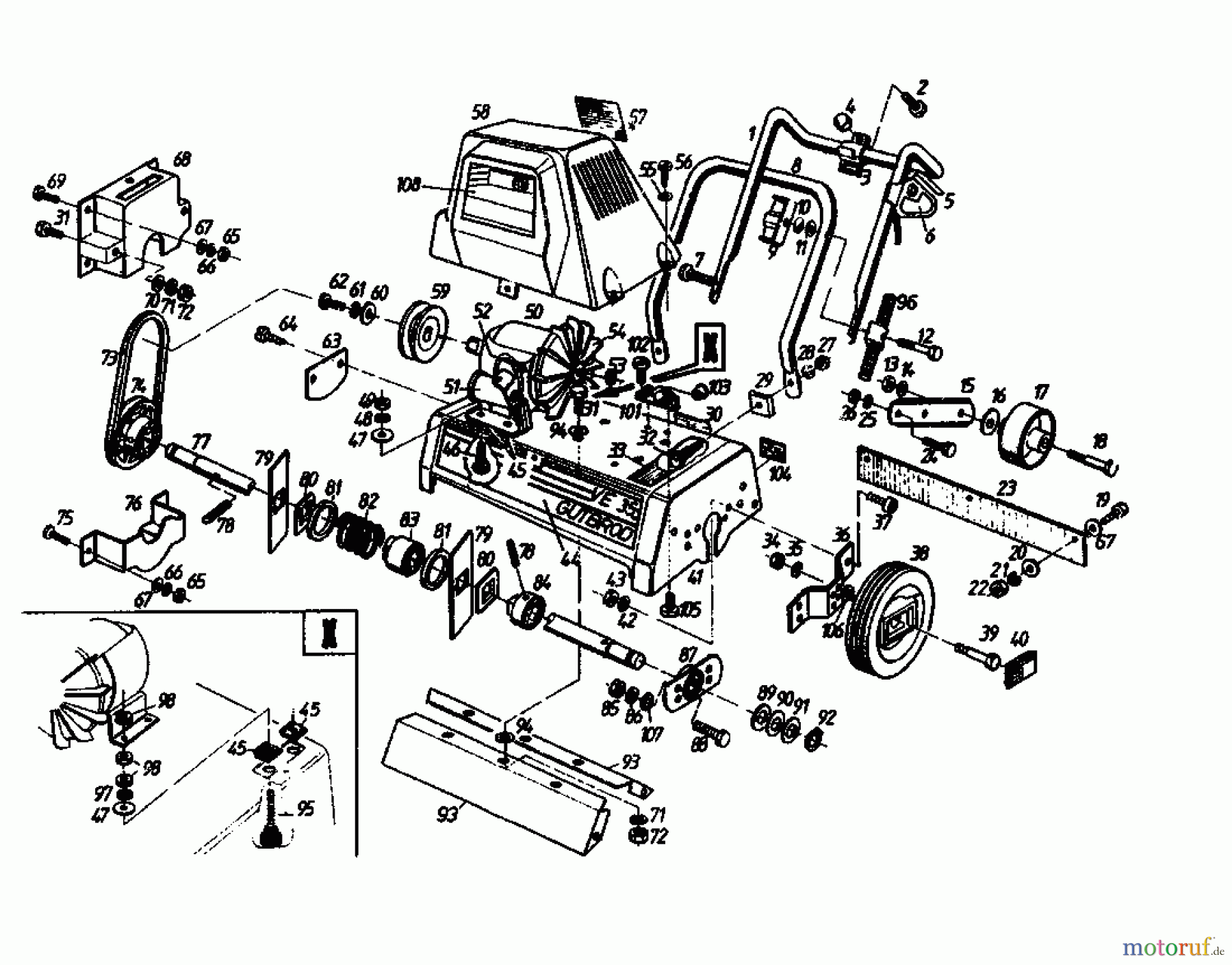  Gutbrod Scarificateur électrique VE 35 02645.09  (1988) Machine de base