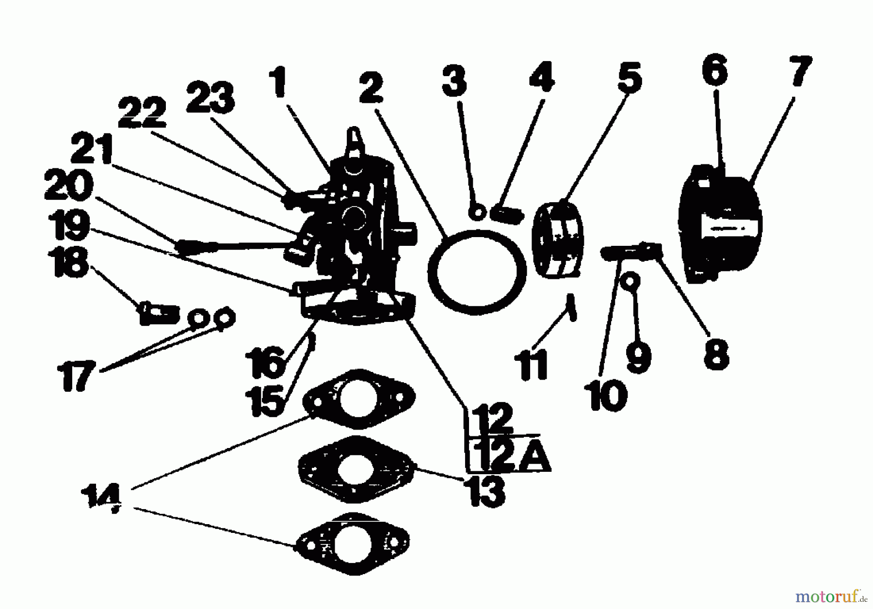  Gutbrod Motofaucheuse BM 100-2/G 07507.01  (1988) Carburateur