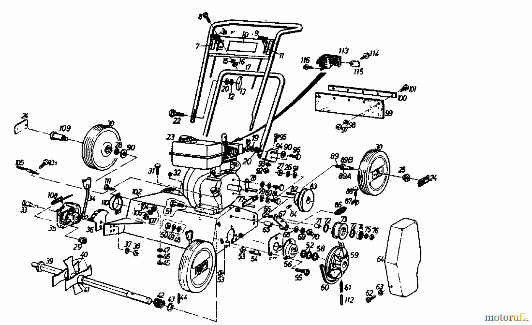  Golf Motorvertikutierer 140 V 4 00054.05  (1989) Grundgerät