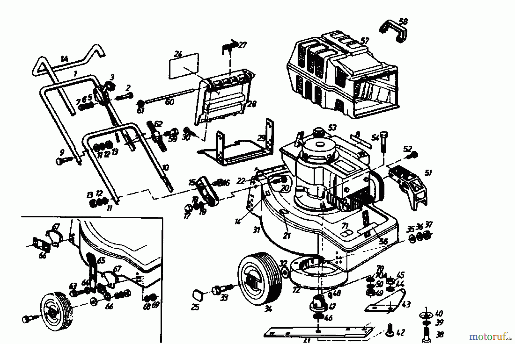  Golf Tondeuse thermique HBL 02880.04  (1989) Machine de base