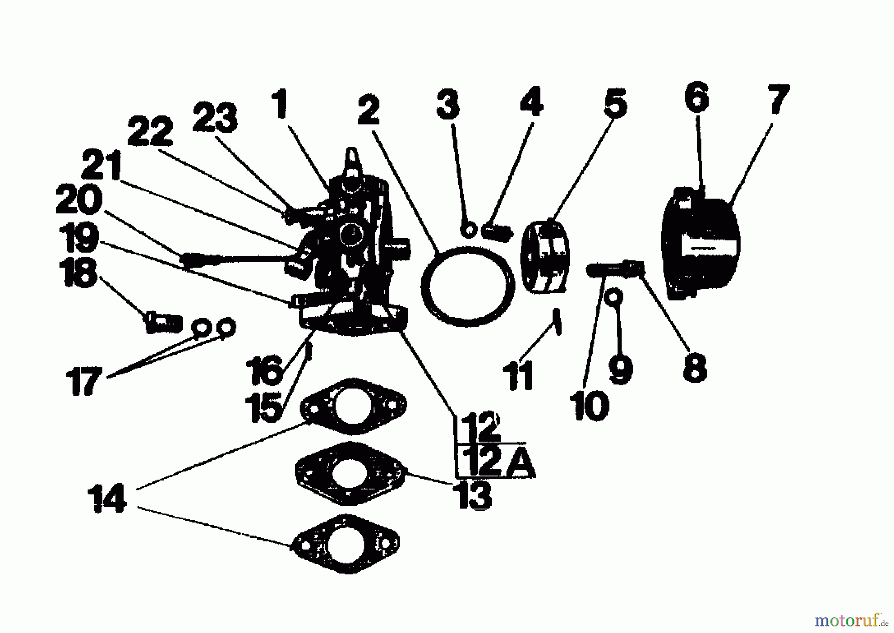 Gutbrod Motofaucheuse BM 100 4/BS 07507.02  (1989) Carburateur