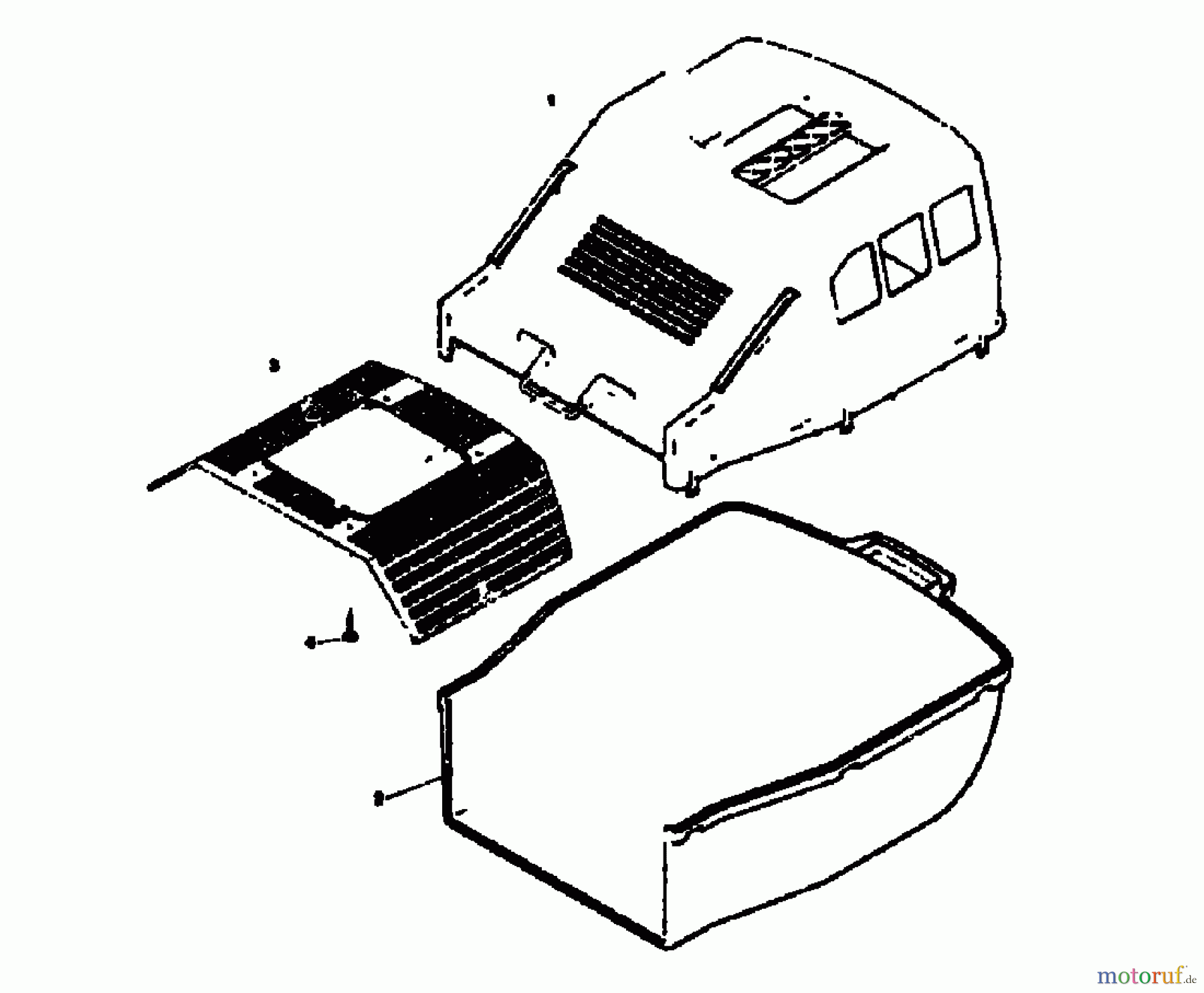  MTD Scarificateur électrique DELUXE 28 E 180-0113  (1990) Bac de réception de l'herbe