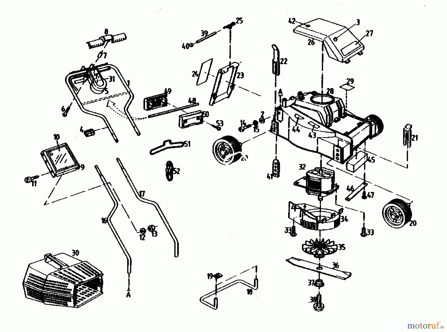  Gutbrod Tondeuse électrique HE 32 02845.01  (1989) Machine de base